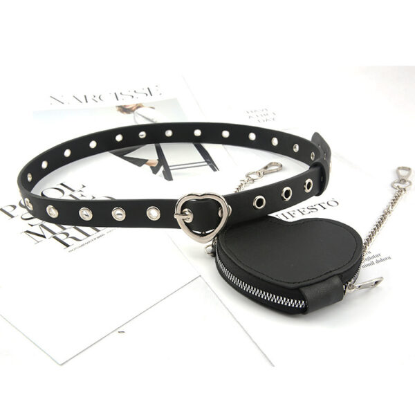 Mini Love Heart Belt Small Waist Bag Detachable Belt Decoration Bag - Image 6