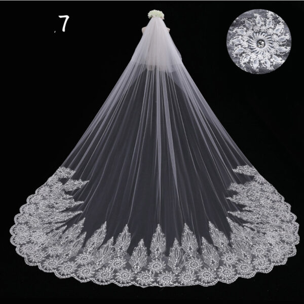 Bride Wedding Master Wedding Veil Long Long Tail - Image 9