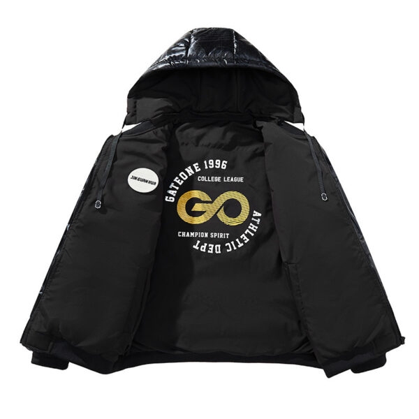 Thickened Hooded Cotton-padded Jacket Men's Plus Size Cotton Clothes Men's Coat - Image 3