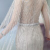 Fishtail Zipper Floating Sleeve Long Host Dress - Image 3