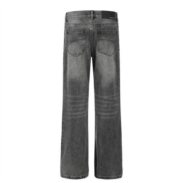 Retro Design Baggy Straight Trousers - Image 4