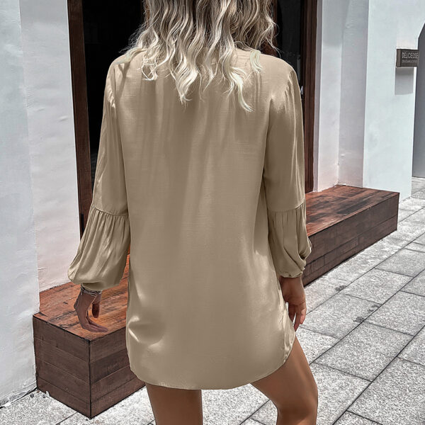 Autumn And Winter New European And American Leisure Loose Single-breasted Shirt Dress - Image 7