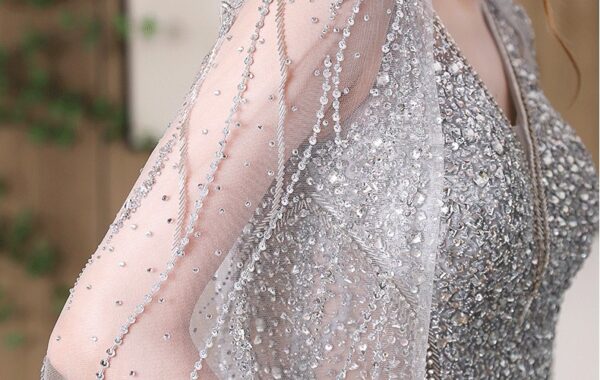 Evening Dress Banquet Slimming Fishtail Host Evening Dress - Image 5