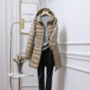 Women's Solid Color Casual Hooded Down Jacket - Image 5