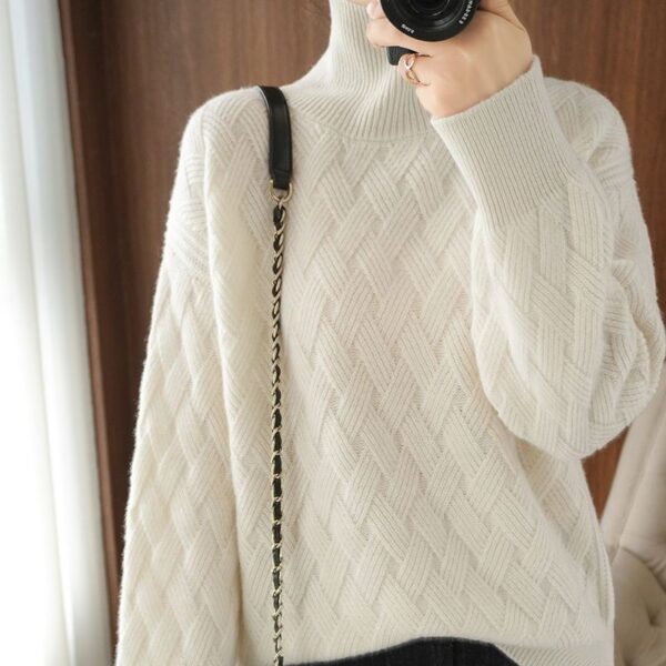 Women's Turtleneck Thread Warm Sweater Knitted Bottoming Shirt - Image 3