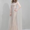 Fishtail Zipper Floating Sleeve Long Host Dress - Image 4