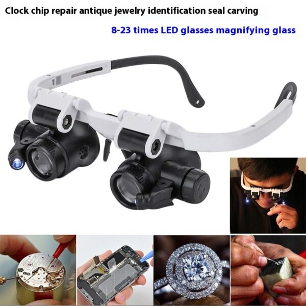 Repair Clock Circuit Board Antique Glasses 20 Times 25 Times Eyepiece - Image 4