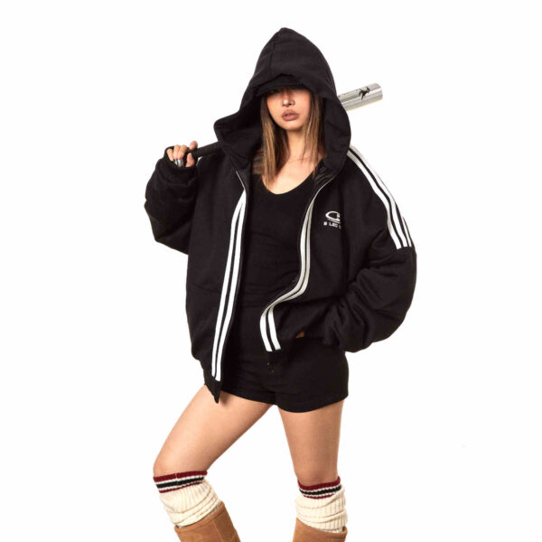 Retro Sports Hooded Cotton-padded Jacket Women's Loose Casual Cotton-padded Clothes - Image 5