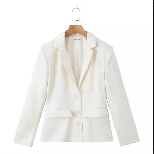 Women's European And American Style Temperament Pure Color Suit Jacket - Image 4