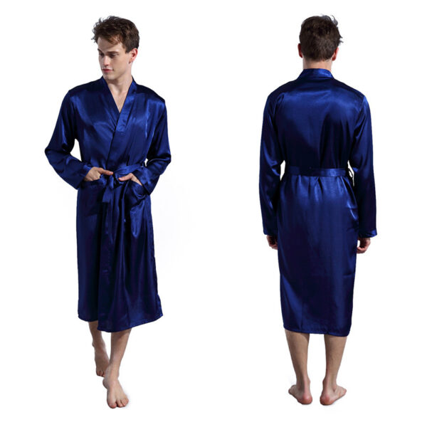 Men's Fashion Solid Color Robe Thin - Image 9