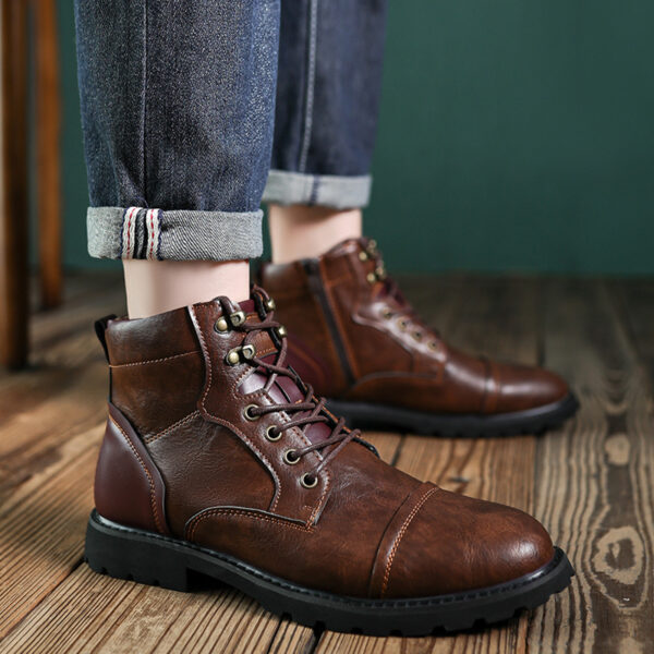 Fashion High Top Working Wear Style Boots - Image 10