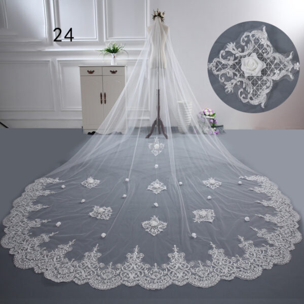 Bride Wedding Master Wedding Veil Long Long Tail - Image 8