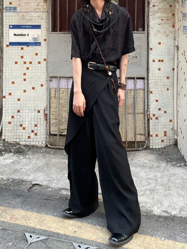 Stitching Casual Suit Pants Cutting Piece Trousers - Image 5