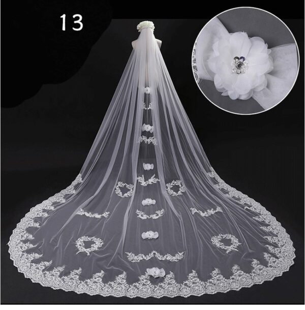 Bridal Wedding Dress Long Tail Luxury Super Fairy Wedding Veil - Image 4