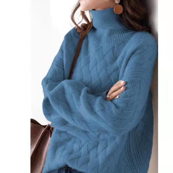 Women's Turtleneck Thread Warm Sweater Knitted Bottoming Shirt - Image 5