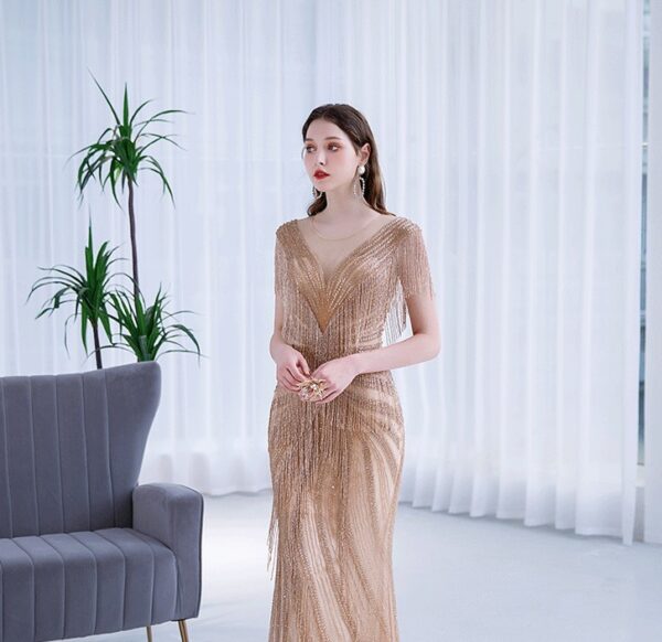 New Temperament Queen Bride Party Toast Dress - Image 4