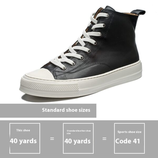 Genuine Leather Retro Japanese And Korean Style Sneakers - Image 4