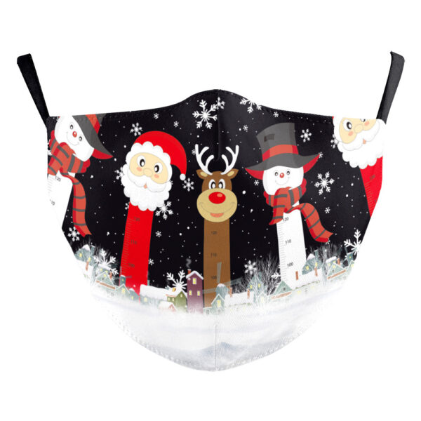 Christmas Snowflake Digital Printing Double-layer Dust Mask - Image 8