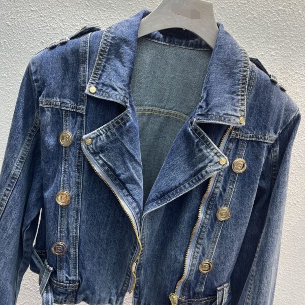 Popular Street Cool Button Denim Coat Korean Style Loose And Idle Fan Car Top - Image 2