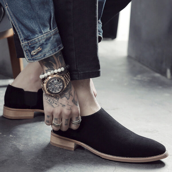 Korean Style Pointed Casual Shoes British Style Retro Suede - Image 4