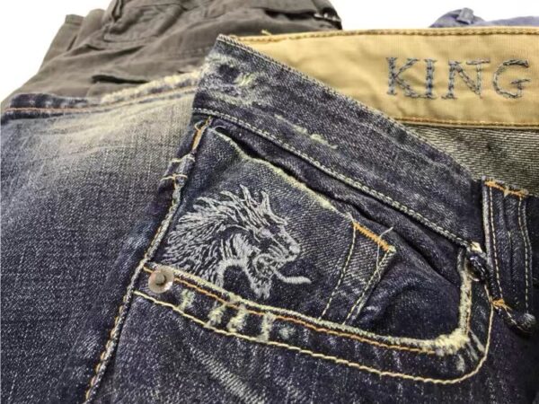 Micro-defective Jeans Pure Cotton Washed Large Size Men's Trousers - Image 2