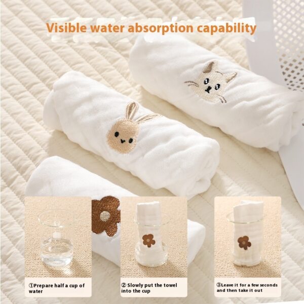 Baby Thin Cotton Class A Six-layer Gauze Small Square Saliva Towel - Image 6
