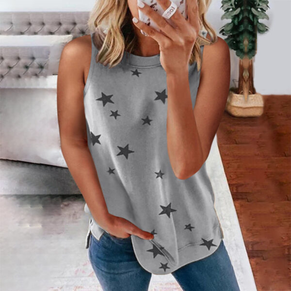 Printed Sleeveless Top Pullover Tank Top - Image 3