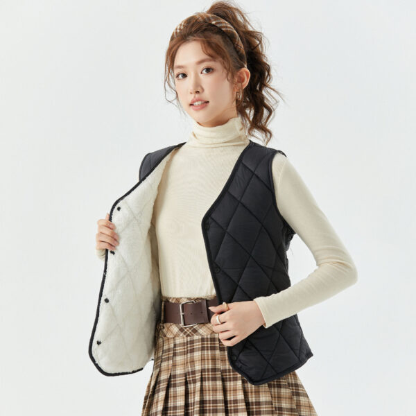 Women's Short Autumn And Winter Velvet Vest - Image 6