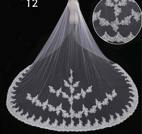 Bridal Wedding Dress Long Tail Luxury Super Fairy Wedding Veil - Image 9