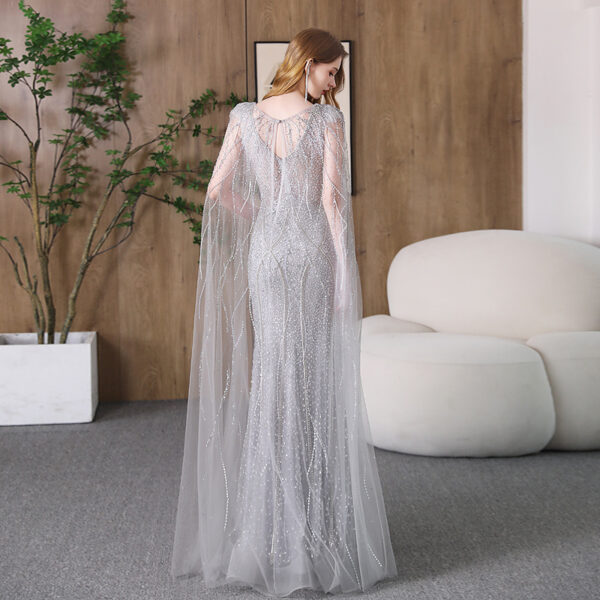 Evening Dress Banquet Slimming Fishtail Host Evening Dress - Image 4