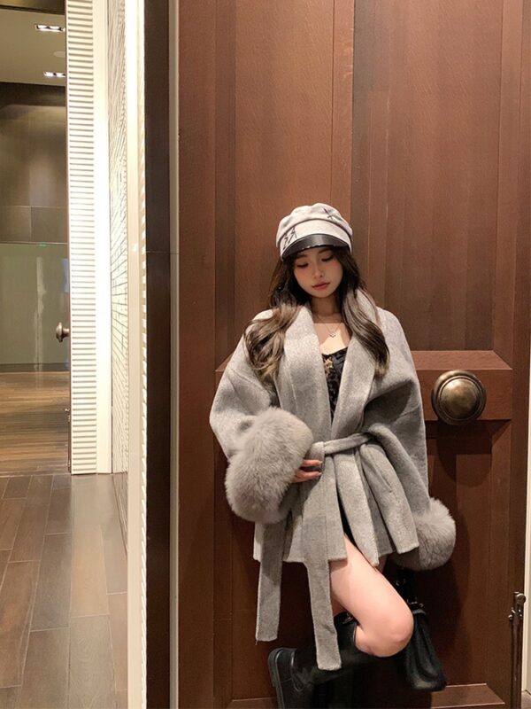 Fashion Plus Size French Elegant Woolen Overcoat - Image 2