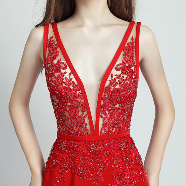 Lace Beaded Toast Dress Temperament Long Style - Image 2