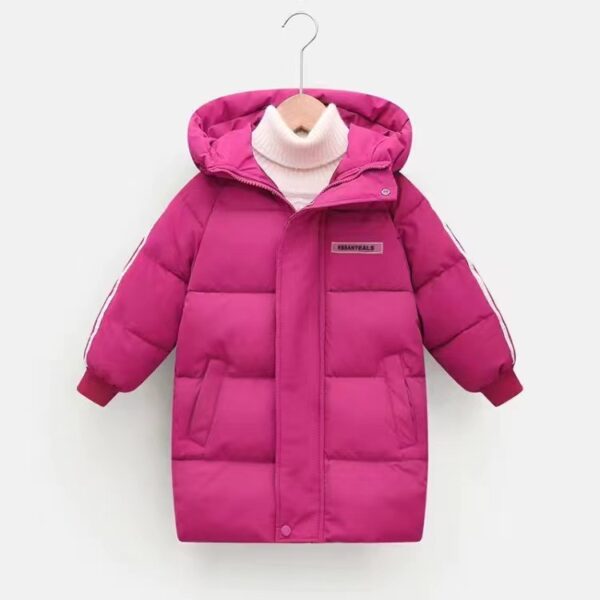 Mid-length Thickened Children's Down And Wadded Jacket - Image 3