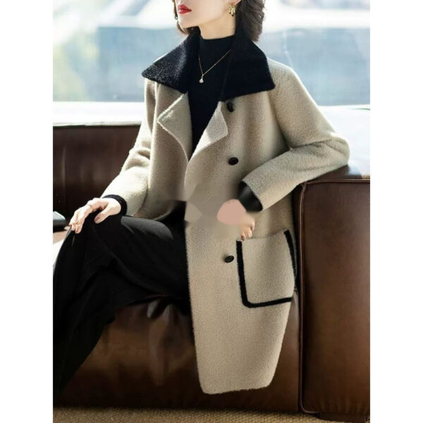 Mid-length Reversible Woolen Coat New - Image 5