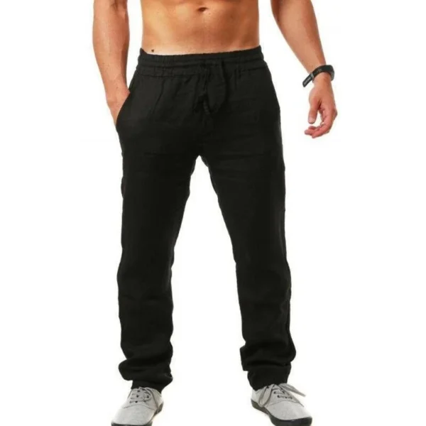 2020 New Men's Cotton Linen Loose Pants Male Summer Casual Solid Color Pants trousers Plus Size M-5XL - Image 4