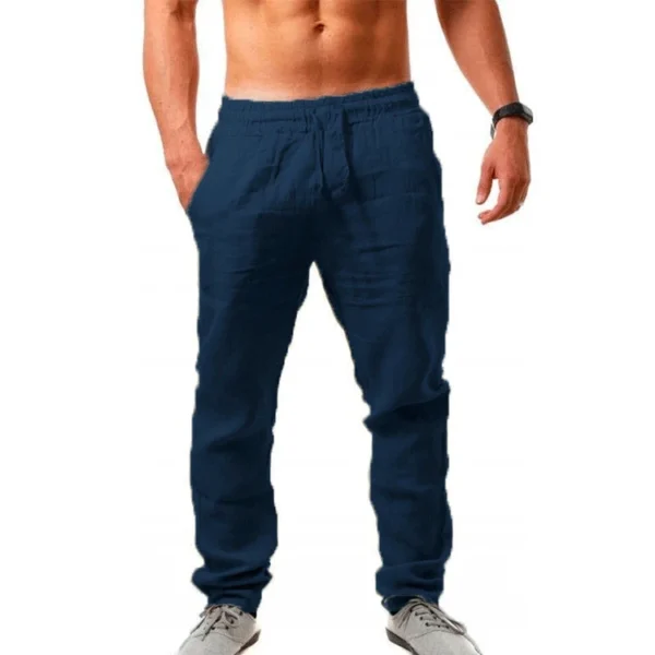 2020 New Men's Cotton Linen Loose Pants Male Summer Casual Solid Color Pants trousers Plus Size M-5XL - Image 6