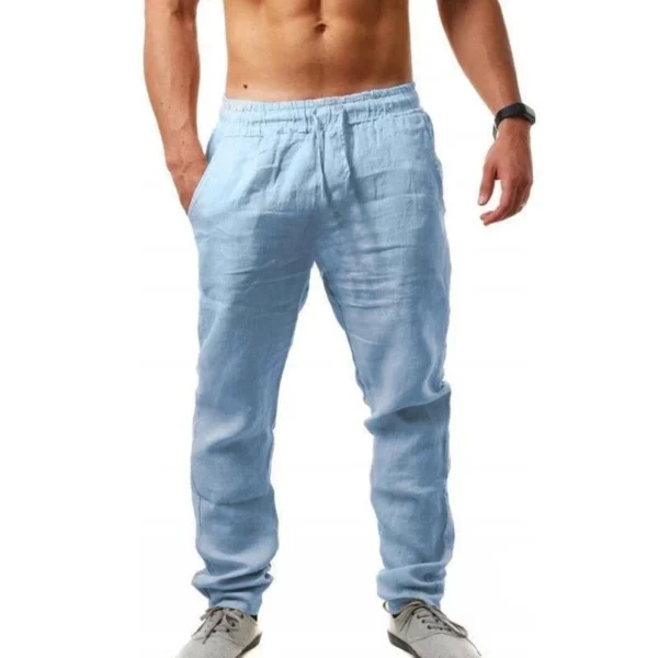 2020 New Men's Cotton Linen Loose Pants Male Summer Casual Solid Color Pants trousers Plus Size M-5XL - Image 5