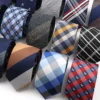 Fashion 6cm Narrow Polyester Necktie For Men Business Meeting Formal Jacquard Striped Plaid Skinny Tie Daily Wear Cravat Gift - Image 2