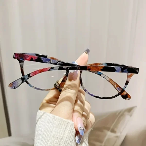 2pcs New Cat Eye Reading Glasses Summer Decoration Anti-blue Light Glasses Fashion Package Flower Glasses - Image 5