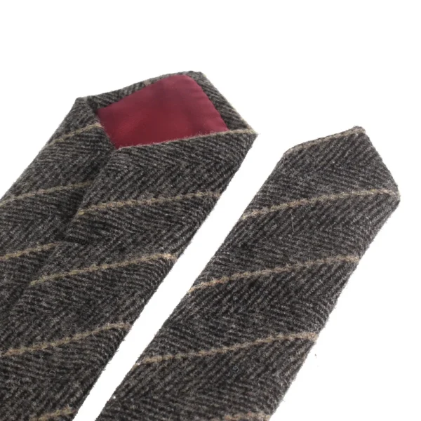 New Striped Wool Ties For Men Women High Quality Narrow Woolen Neck Tie 6 cm Men's Necktie For Wedding Slim Groom Neckties - Image 6