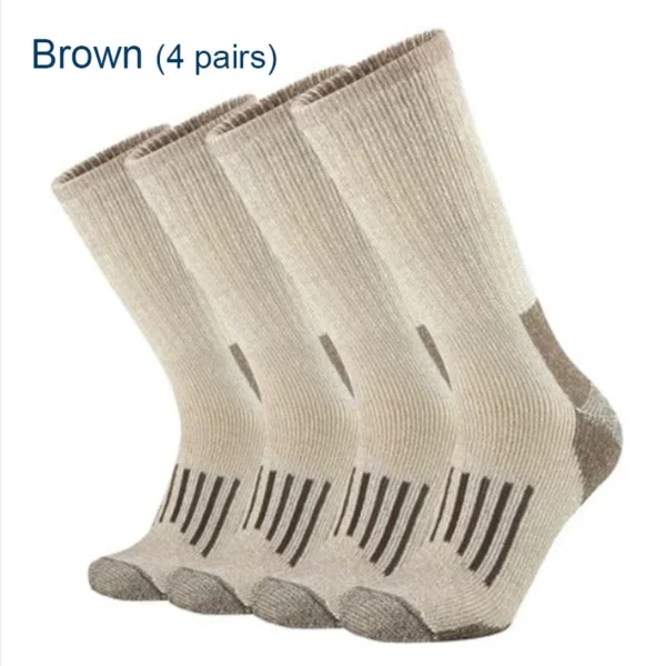80% Wool Socks Warm Thicken Hiking Cushion Crew Socks For Men Women Wool Breathable Sports Socks Moisture Wicking Euro Size - Image 6