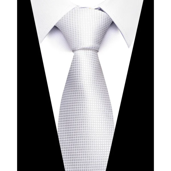 100% Silk Brand 8 cm Tie Men Newest design Necktie Plaid Man's Shirt Accessories New Year's Day Workplace Cravat - Image 4