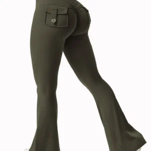 2024 Newest Women Wide Leg High Stretch Yoga Leggings Naked Feeling Compression Fitness Workwear with pockets Yoga Pant ﻿