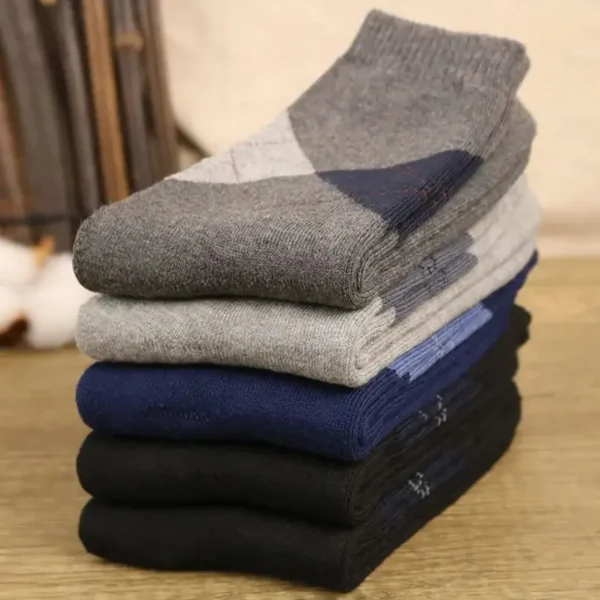 5 Pairs Men Winter Socks Thickened Fleece Terry Casual Comfortable Calcetines Keep Warm High Quality Long Socks For Men - Image 6