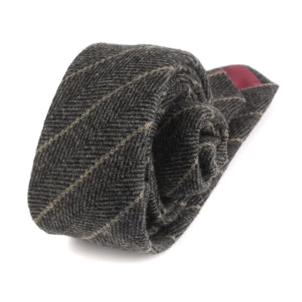 New Striped Wool Ties For Men Women High Quality Narrow Woolen Neck Tie 6 cm Men's Necktie For Wedding Slim Groom Neckties - Image 4