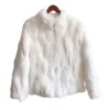 Natural Rabbit Fur Coat Women Winter Jacket Real Leather And Fur Bolero Women's Clothing Female Outerwears With 2024 Black Cold - Image 5