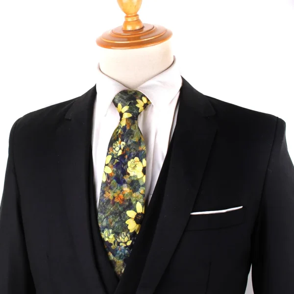 New Print Men Ties Floral Men's Neck Tie For Wedding Necktie For Groomsmen Fashion Printing Ties For Men Women Good Gifts - Image 2