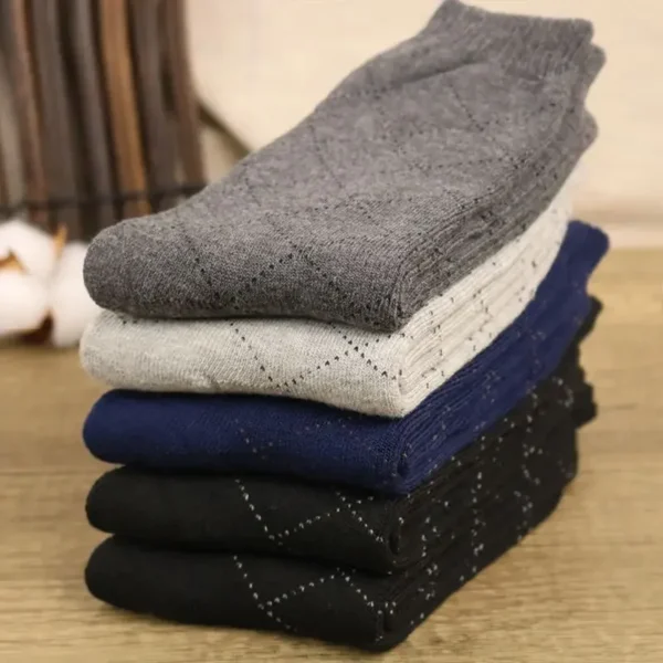5 Pairs Men Winter Socks Thickened Fleece Terry Casual Comfortable Calcetines Keep Warm High Quality Long Socks For Men - Image 4
