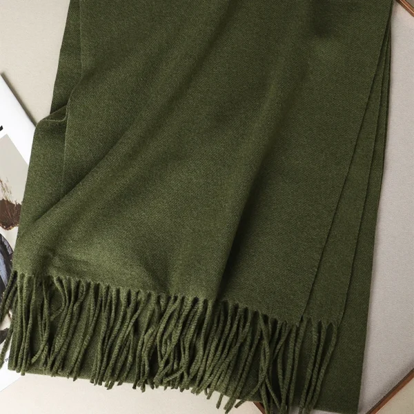 New 62 Color Winter Scarf For Women Long Warm Cashmere Scarves Hijab Solid Lady Shawl Wrap Female Pashmina Bandana Head Scarfs - Image 4