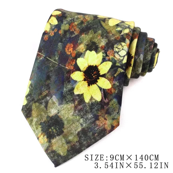 New Print Men Ties Floral Men's Neck Tie For Wedding Necktie For Groomsmen Fashion Printing Ties For Men Women Good Gifts - Image 3